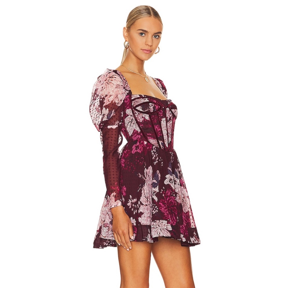 Bardot Evermore Corset Dress - Burgundy - Size 4